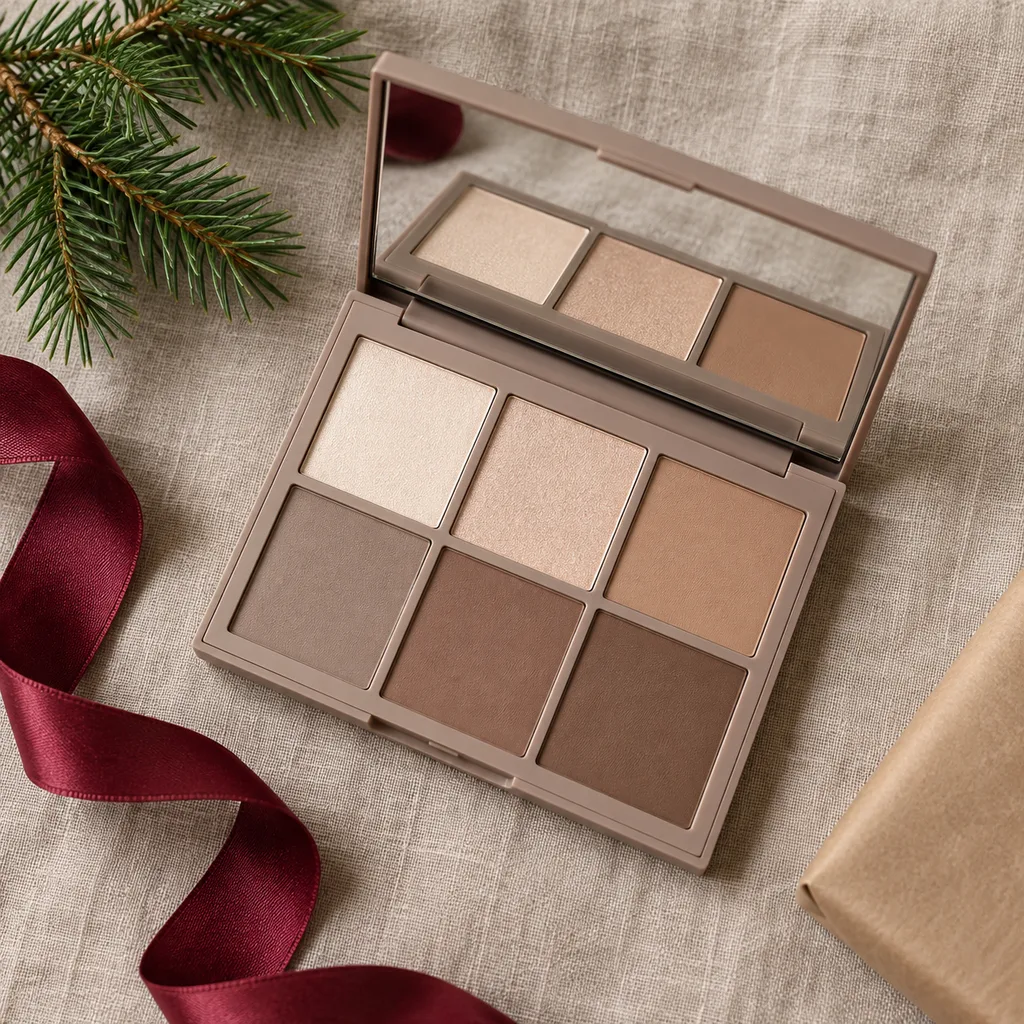 Representative photo-style image of face contour and highlight palette — generated, not a specific product