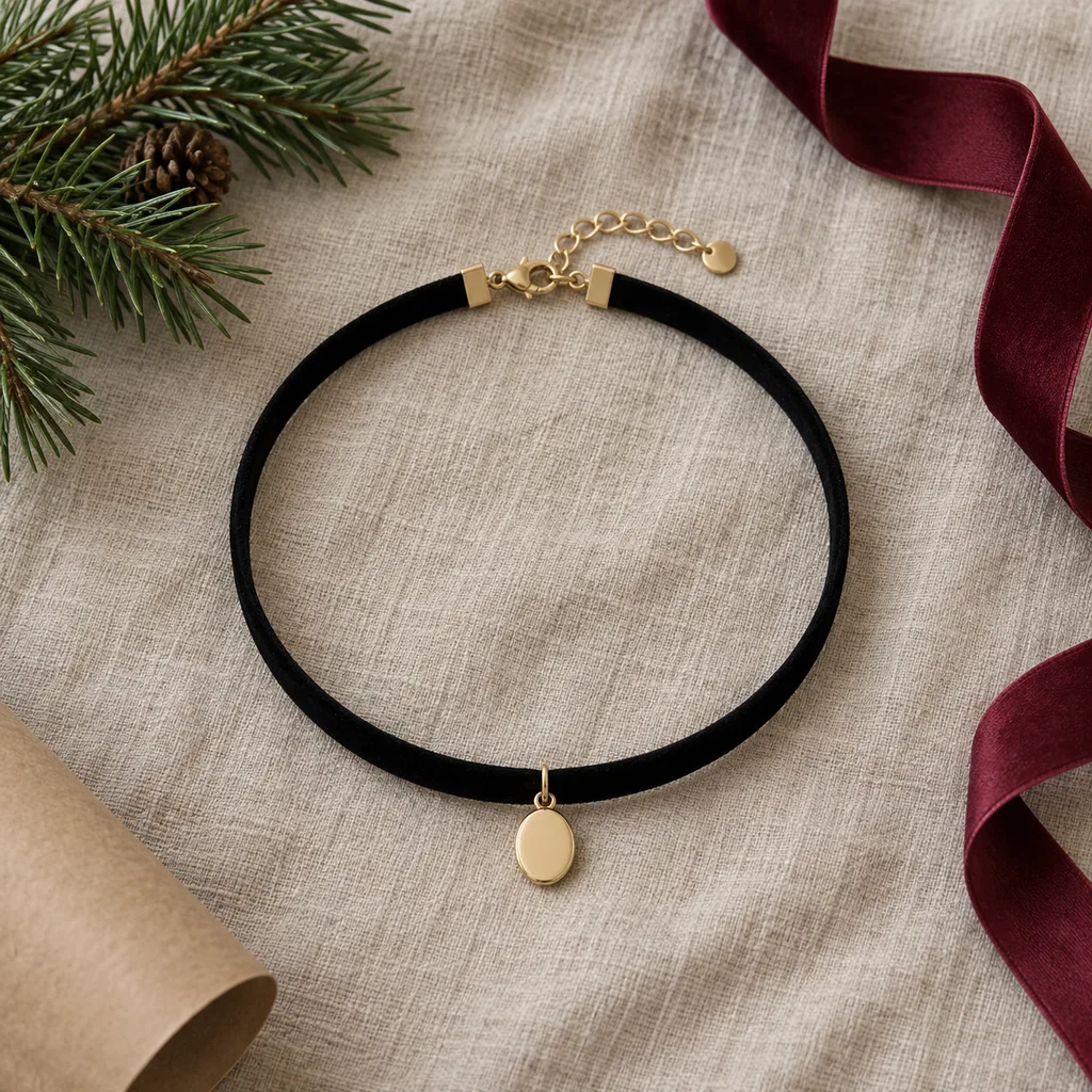 Representative photo-style image of fashion choker necklace — generated, not a specific product