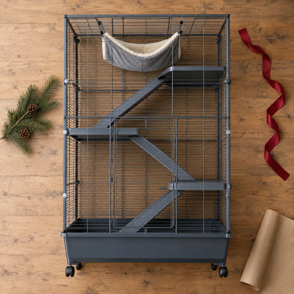 Representative photo-style image of ferret tower habitat — generated, not a specific product