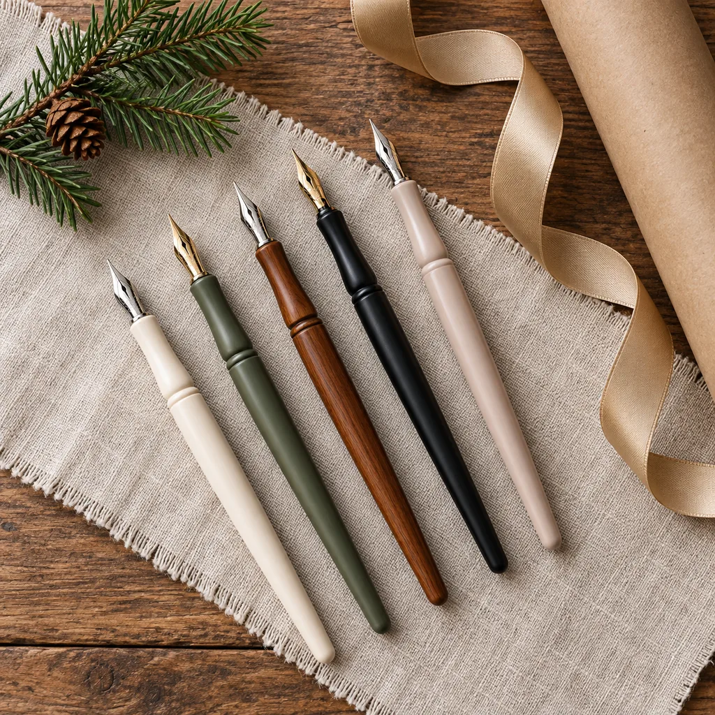 Representative photo-style image of fine tip calligraphy pen set — generated, not a specific product