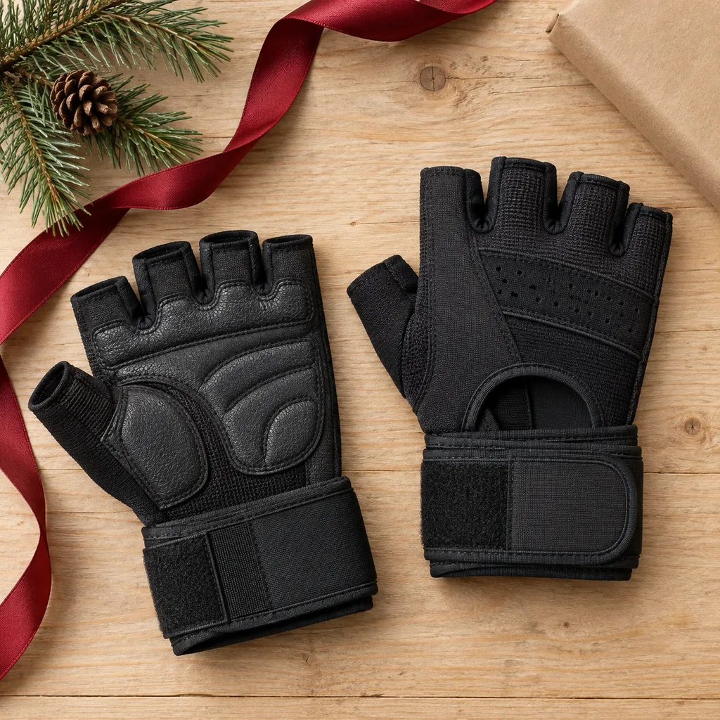 Representative photo-style image of fingerless workout gloves — generated, not a specific product