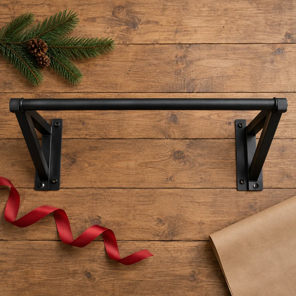 Representative photo-style image of fixed wall pull-up bar — generated, not a specific product