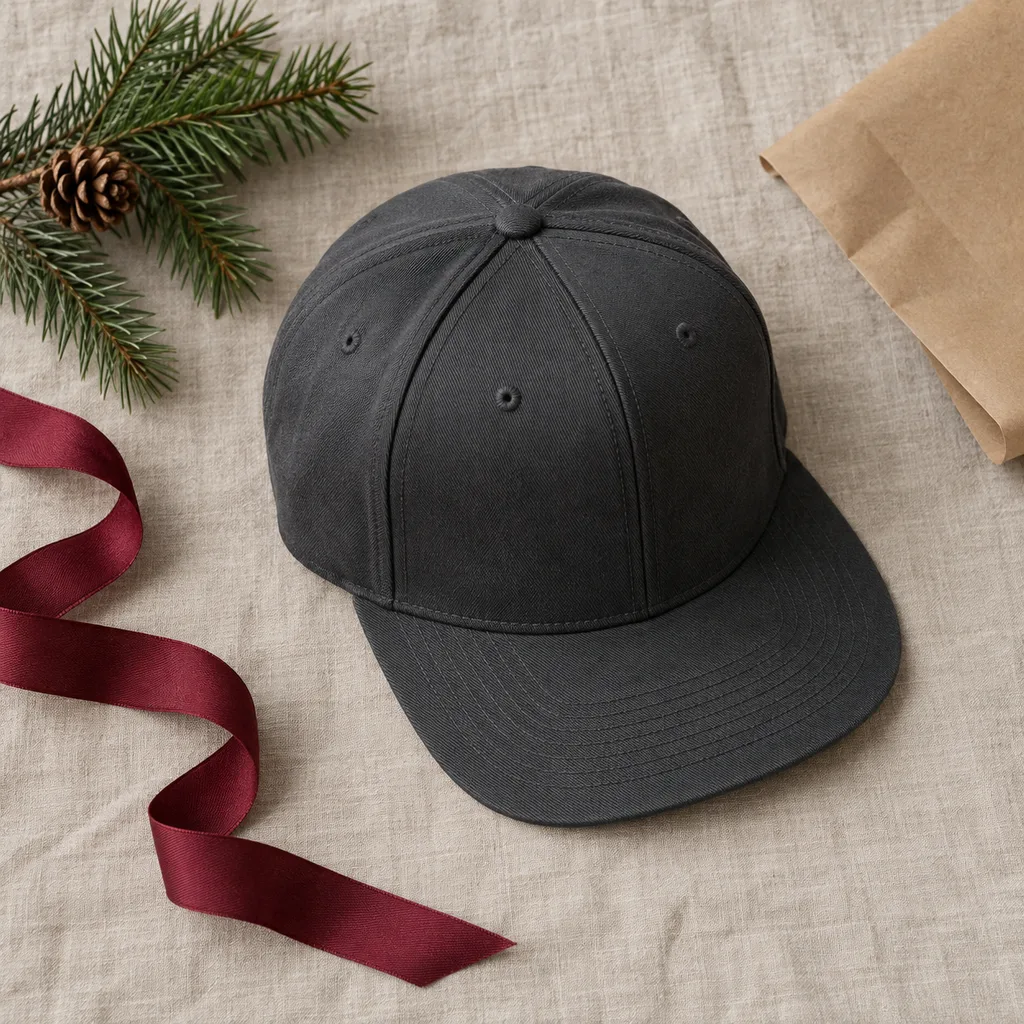 Representative photo-style image of flat brim streetwear cap — generated, not a specific product