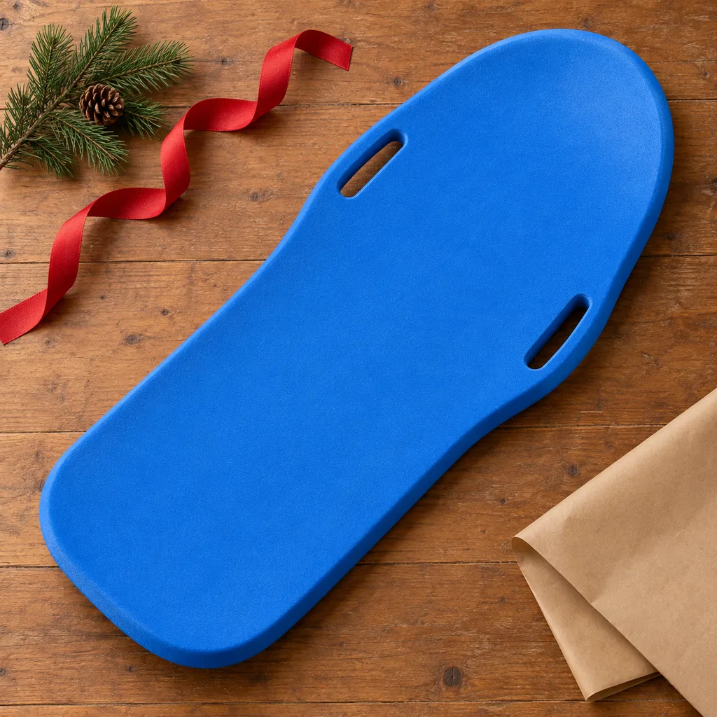 Representative photo-style image of flexible foam slider sled — generated, not a specific product