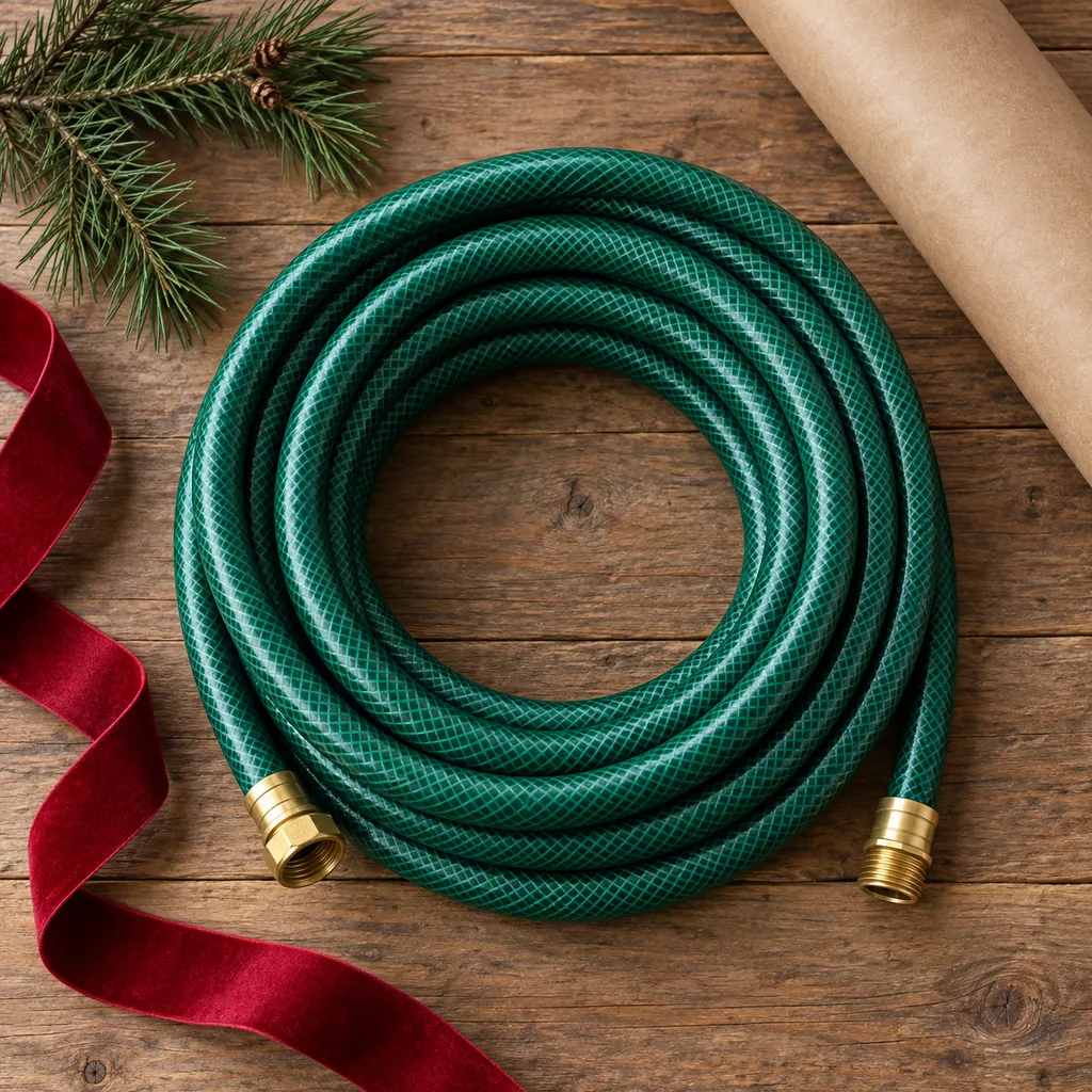 Representative photo-style image of flexible garden hose — generated, not a specific product