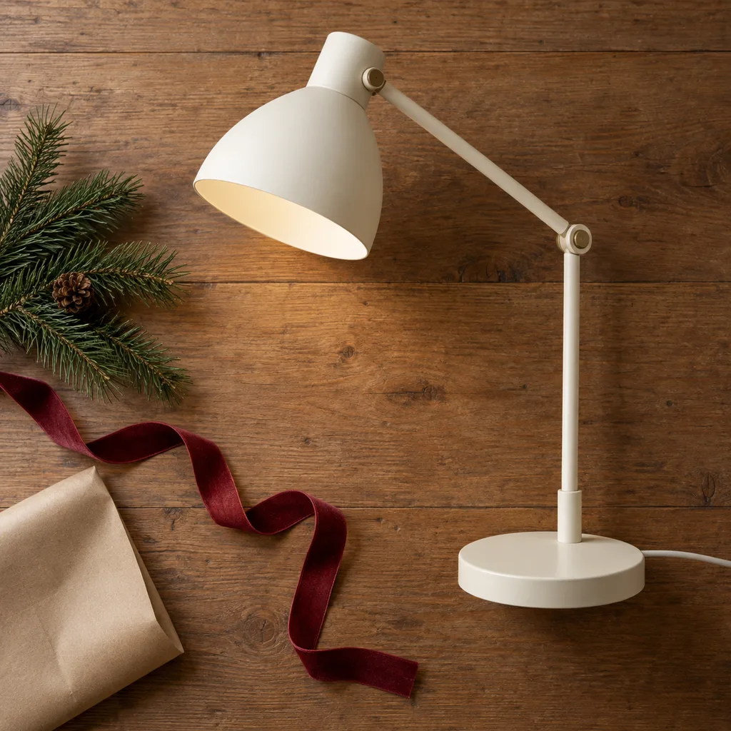 Representative photo-style image of focused reading nook lamp — generated, not a specific product