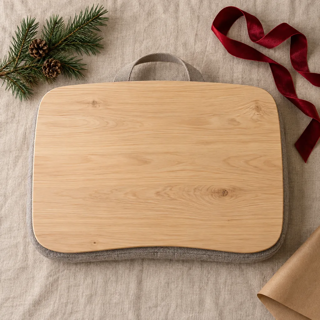 Representative photo-style image of portable lap desk — generated, not a specific product