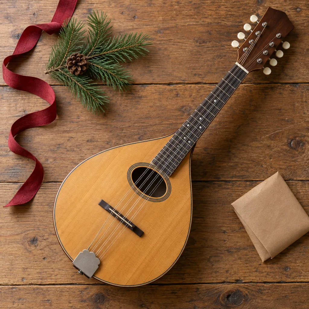 Representative photo-style image of folk mandolin instrument — generated, not a specific product