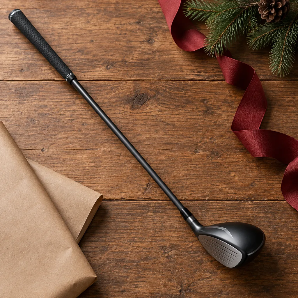 Representative photo-style image of forgiving hybrid golf club — generated, not a specific product