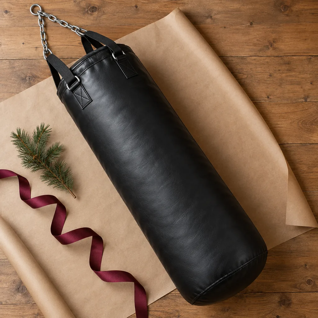 Representative photo-style image of freestanding or hanging punching bag — generated, not a specific product