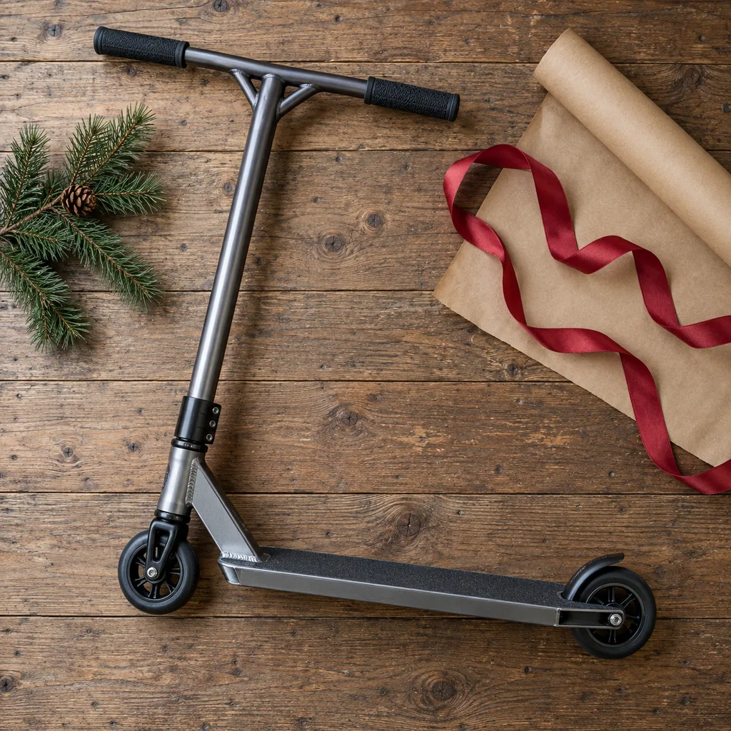 Representative photo-style image of freestyle stunt scooter — generated, not a specific product