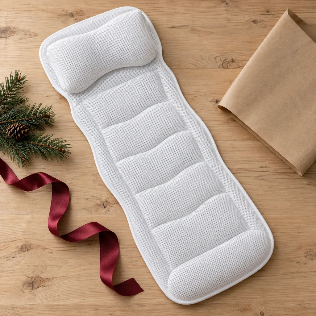 Representative photo-style image of full body bathtub cushion — generated, not a specific product