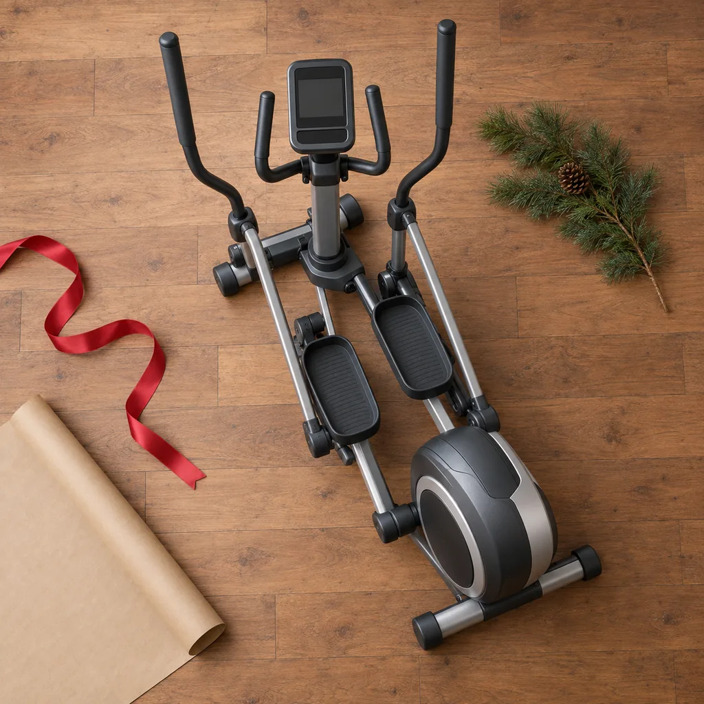Representative photo-style image of full body elliptical trainer — generated, not a specific product