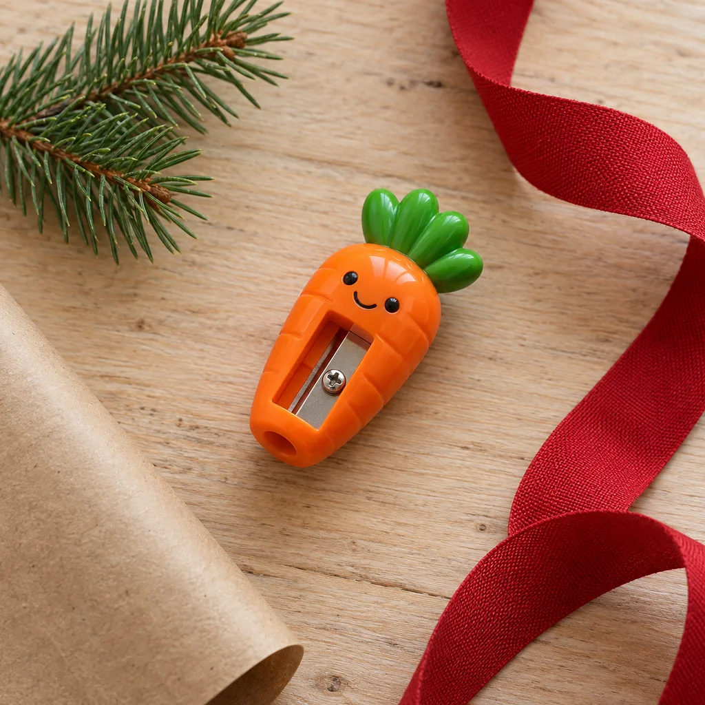 Representative photo-style image of fun novelty pencil sharpener — generated, not a specific product