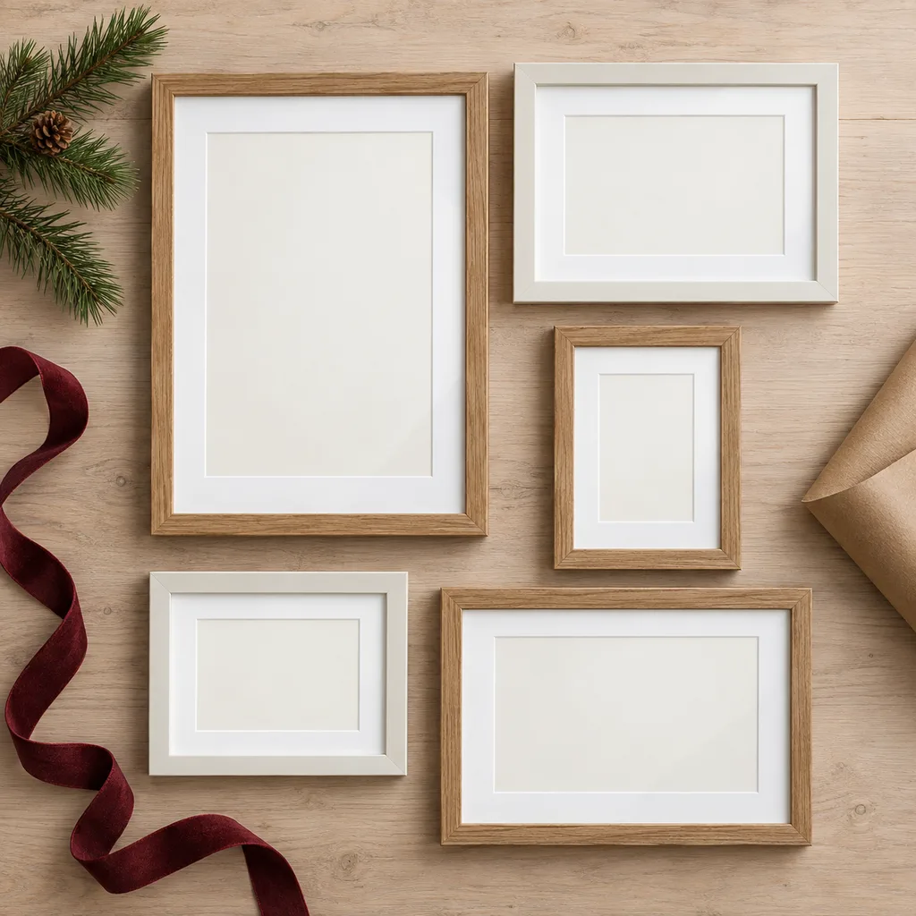 Representative photo-style image of gallery wall picture frame set — generated, not a specific product