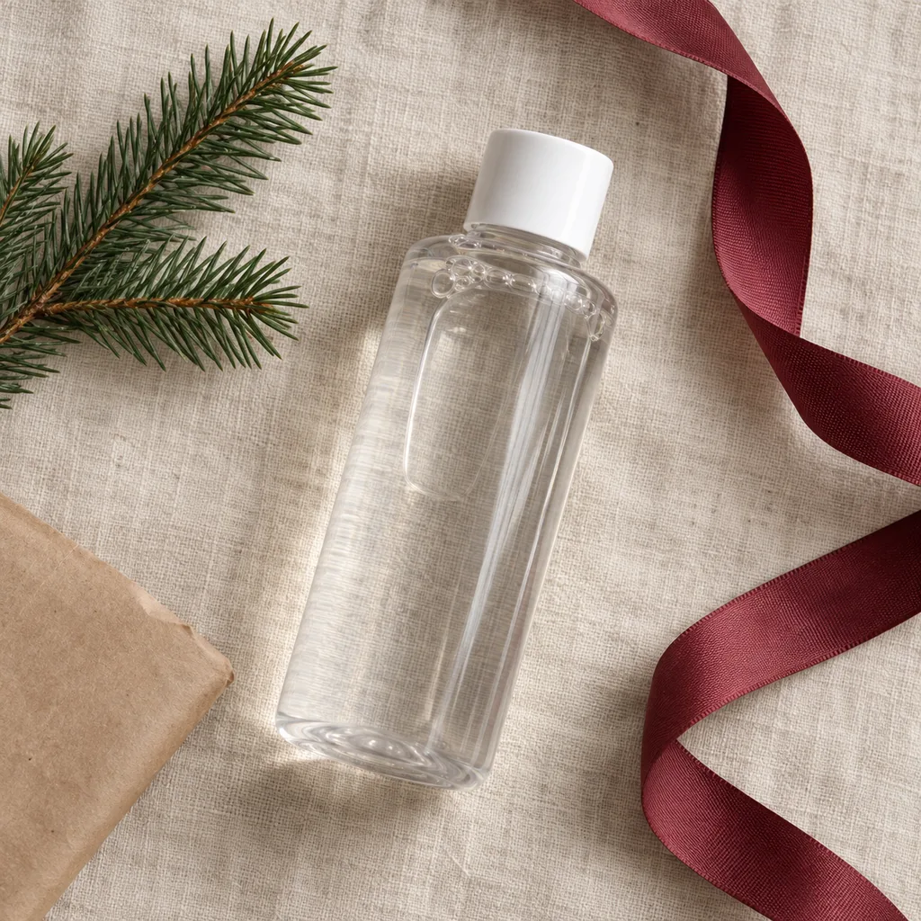 Representative photo-style image of gentle micellar cleansing water — generated, not a specific product