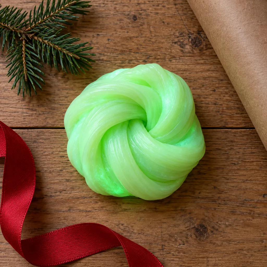 Representative photo-style image of glow in the dark putty — generated, not a specific product
