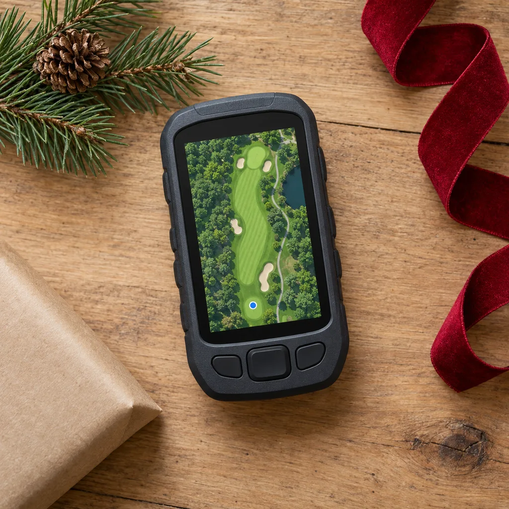 Representative photo-style image of golf course gps device — generated, not a specific product