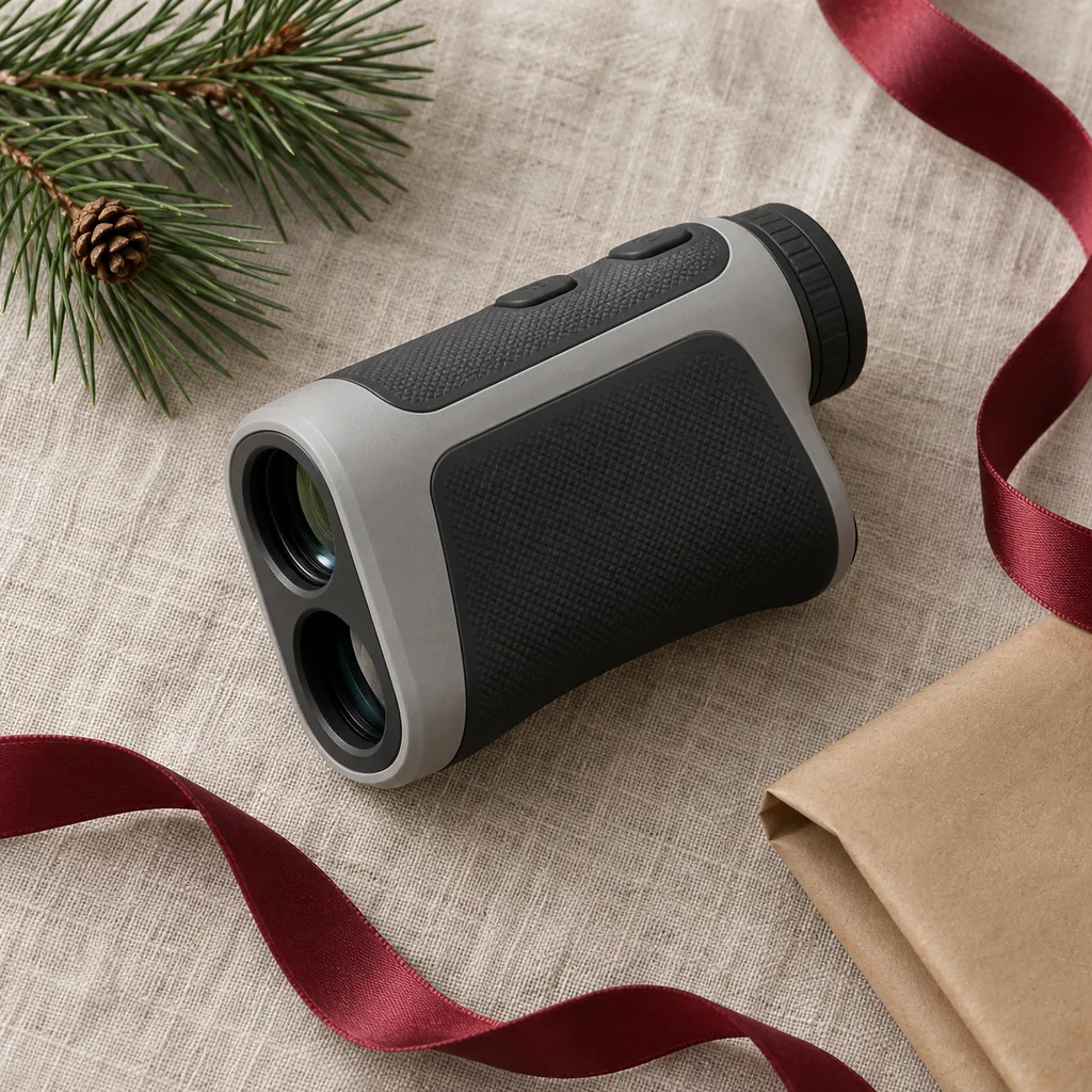 Representative photo-style image of golf laser rangefinder — generated, not a specific product