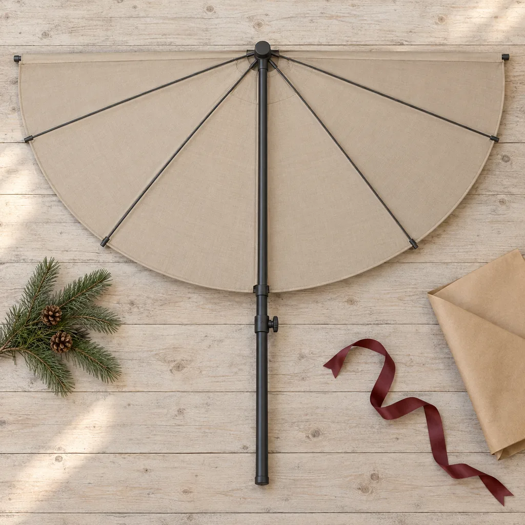 Representative photo-style image of half wall umbrella — generated, not a specific product