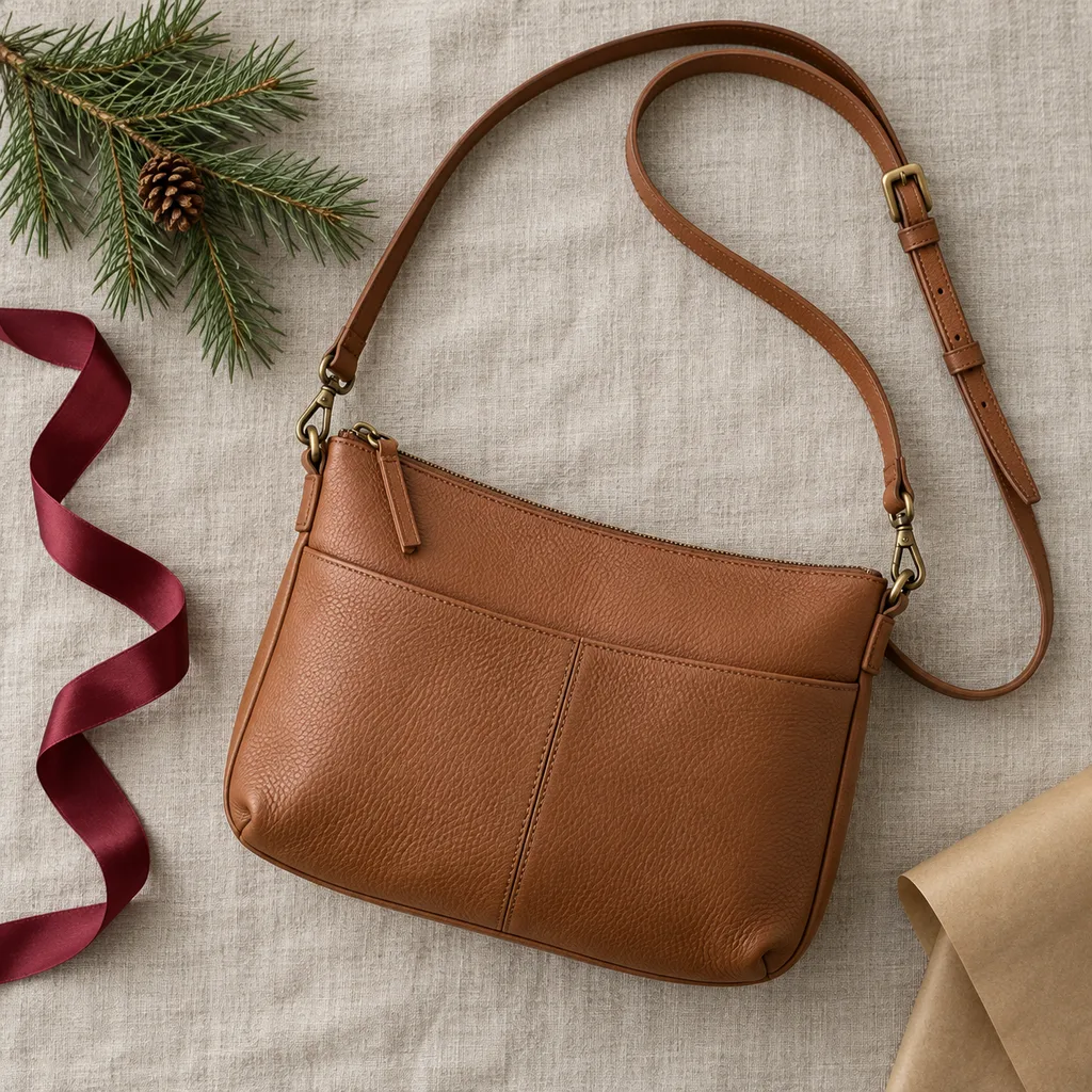 Representative photo-style image of hands free crossbody bag — generated, not a specific product