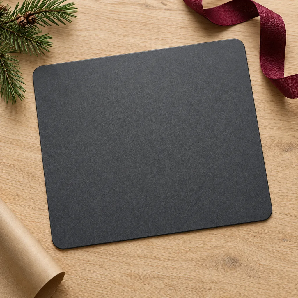 Representative photo-style image of hard surface mouse pad — generated, not a specific product