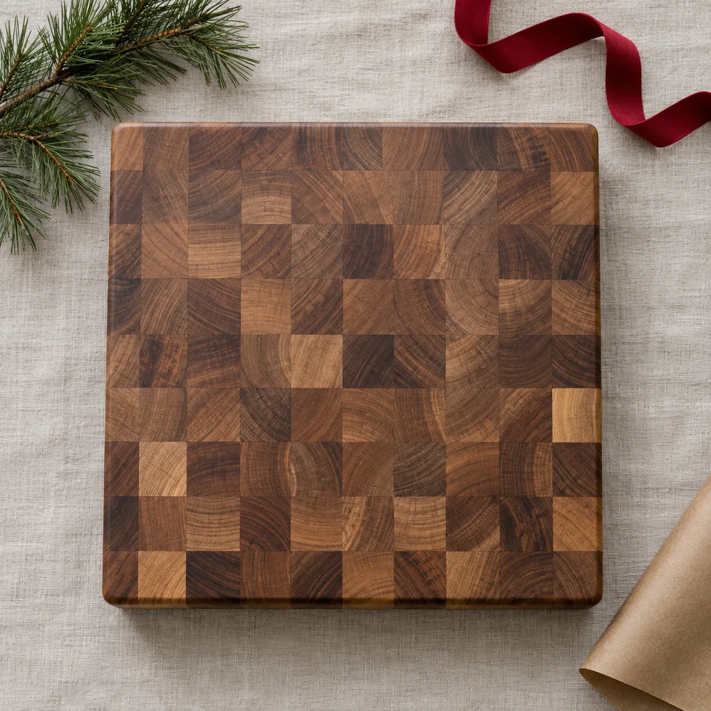Representative photo-style image of heavy-duty butcher block — generated, not a specific product