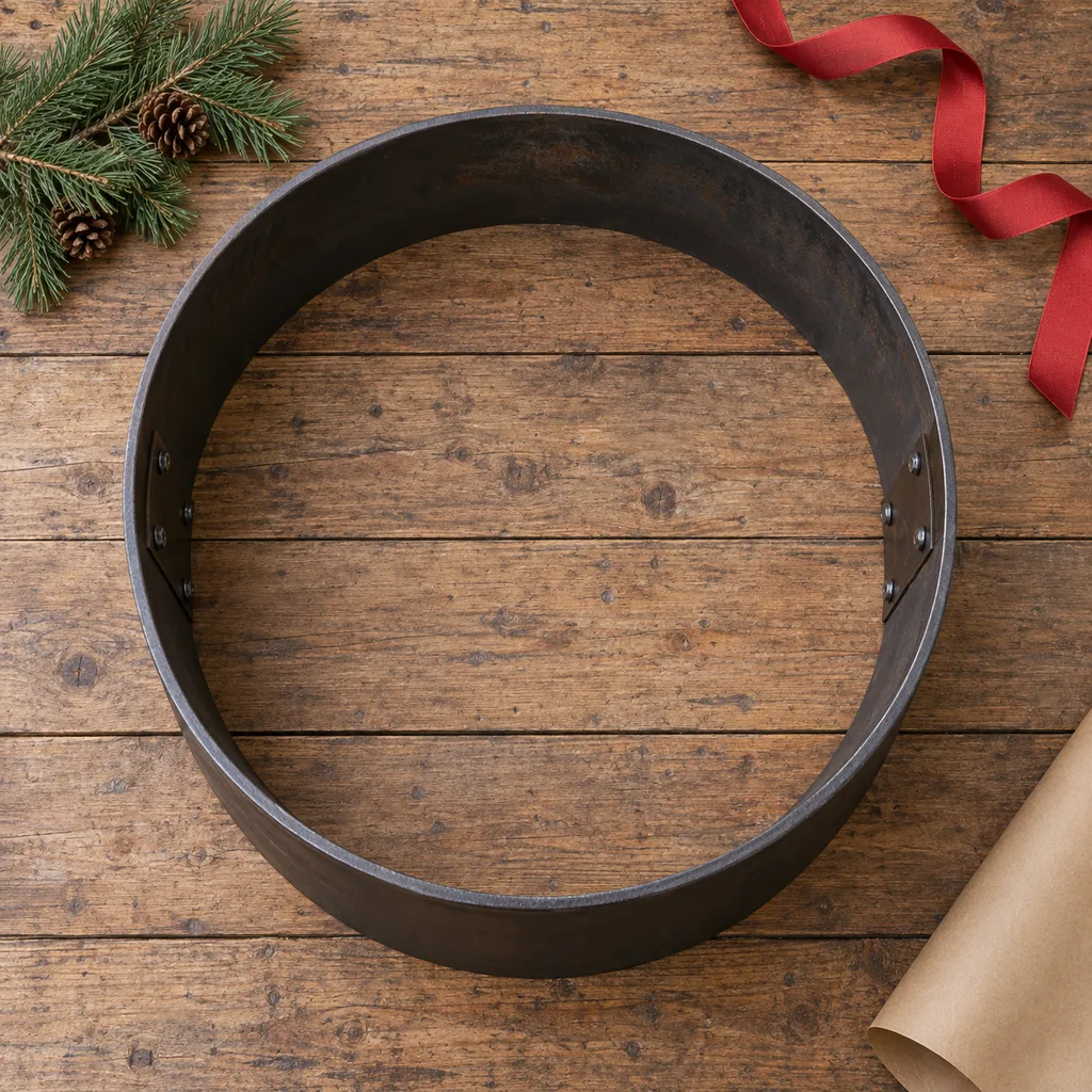 Representative photo-style image of heavy-duty campfire ring — generated, not a specific product
