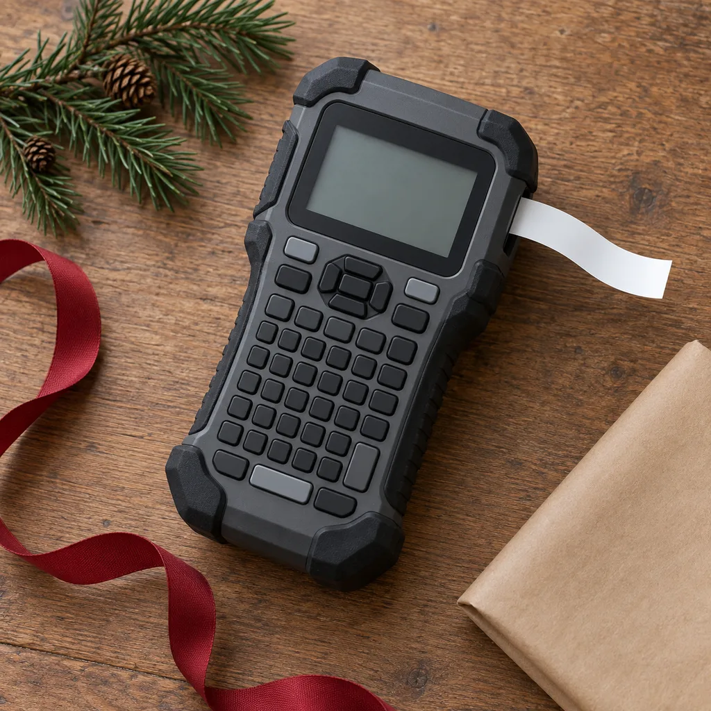 Representative photo-style image of heavy duty label maker — generated, not a specific product