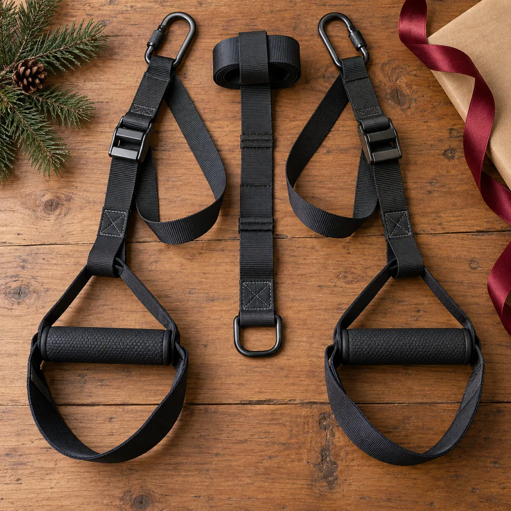 Representative photo-style image of heavy-duty suspension trainer system — generated, not a specific product