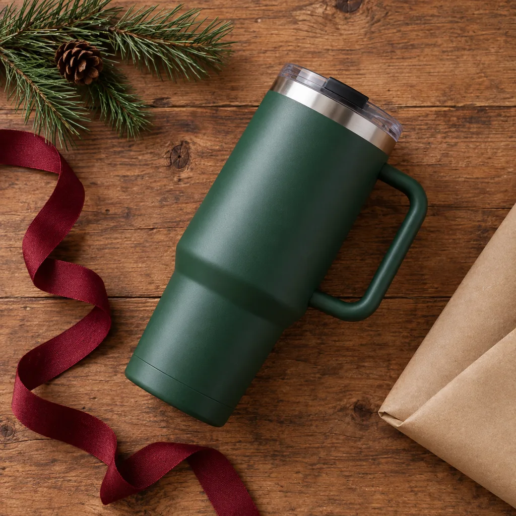 Representative photo-style image of high-capacity insulated beverage container — generated, not a specific product