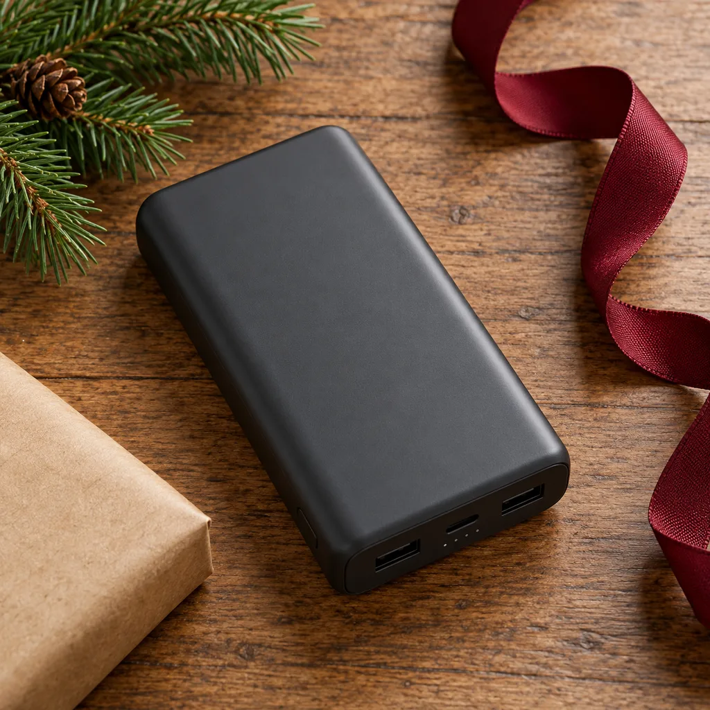 Representative photo-style image of high-capacity portable power bank — generated, not a specific product