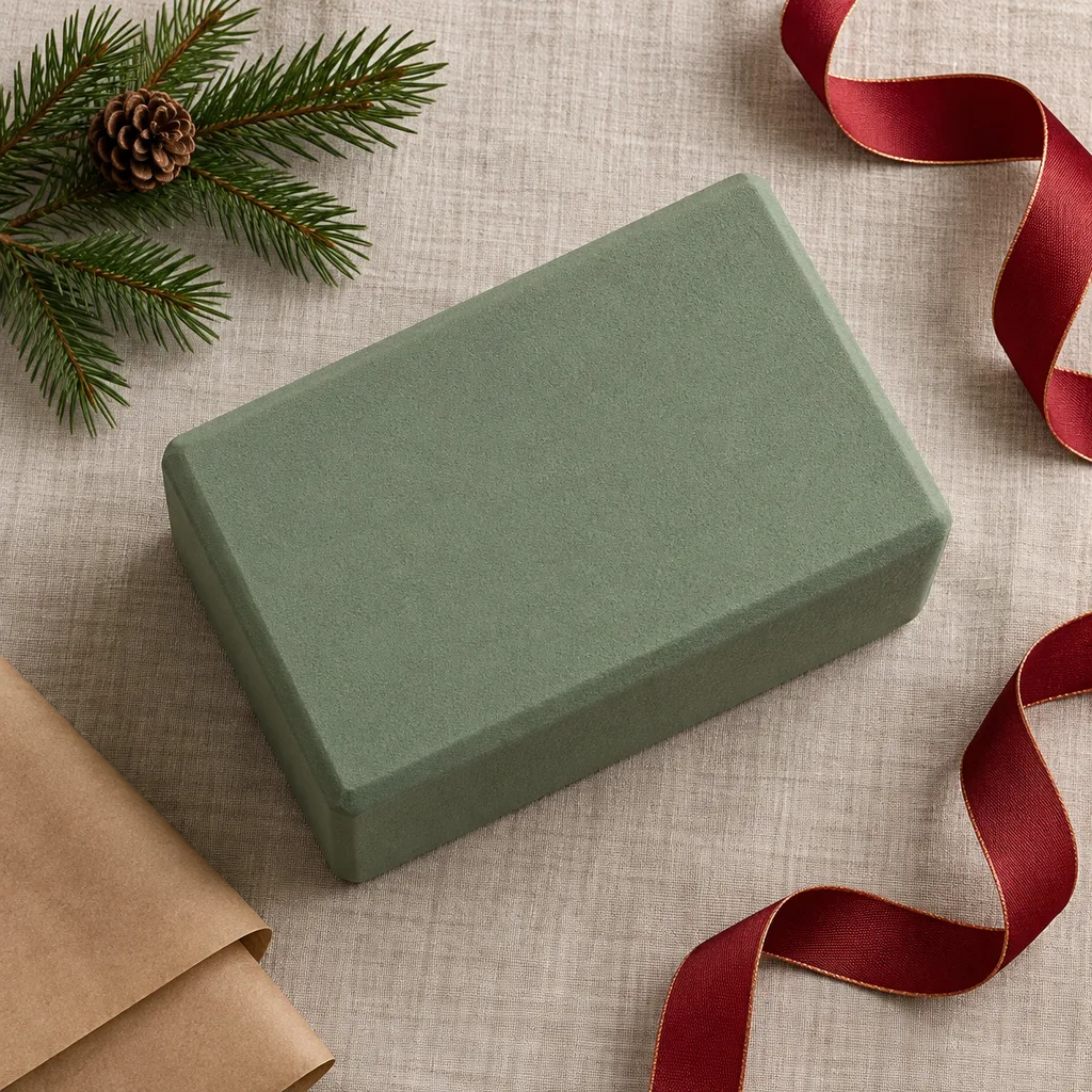 Representative photo-style image of high-density foam pilates block — generated, not a specific product