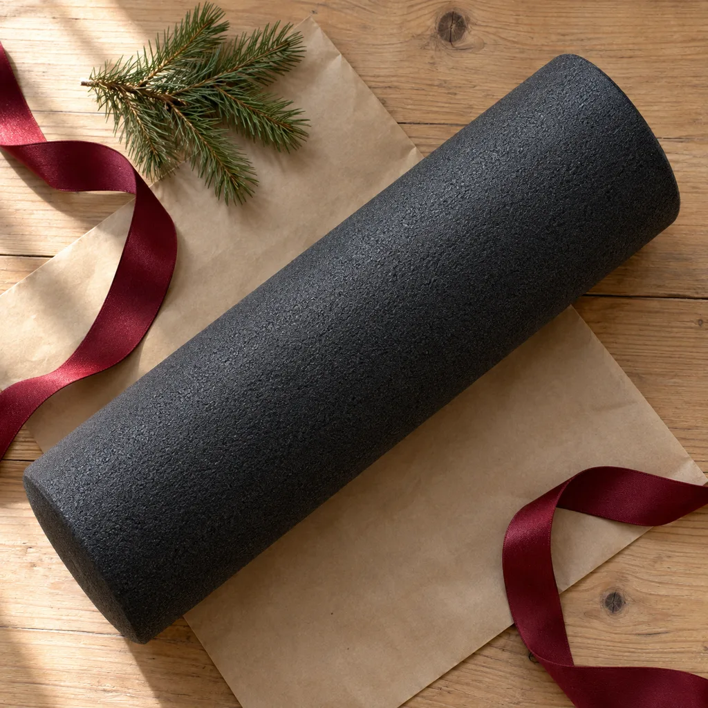 Representative photo-style image of high-density muscle roller — generated, not a specific product