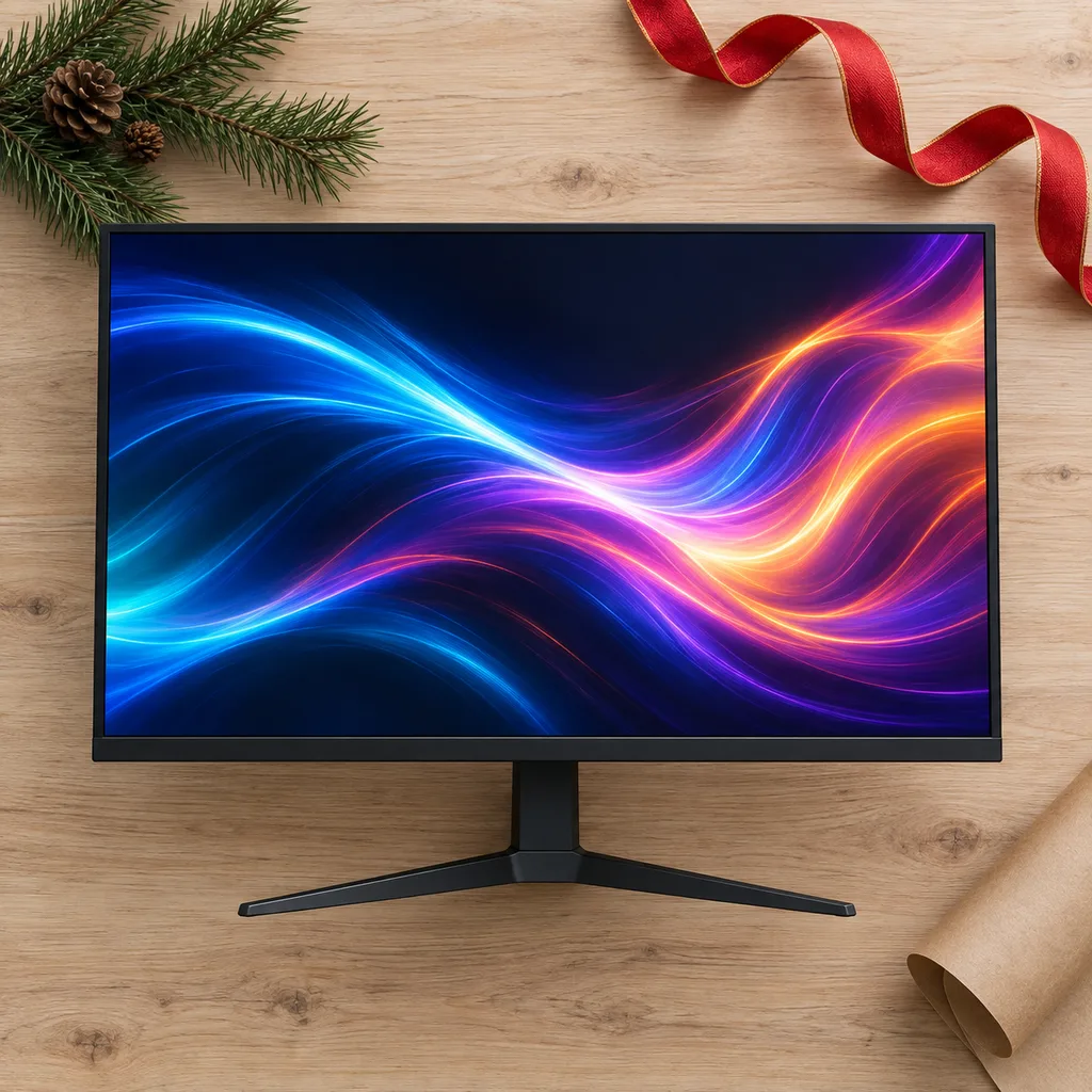 Representative photo-style image of high refresh rate gaming monitor — generated, not a specific product