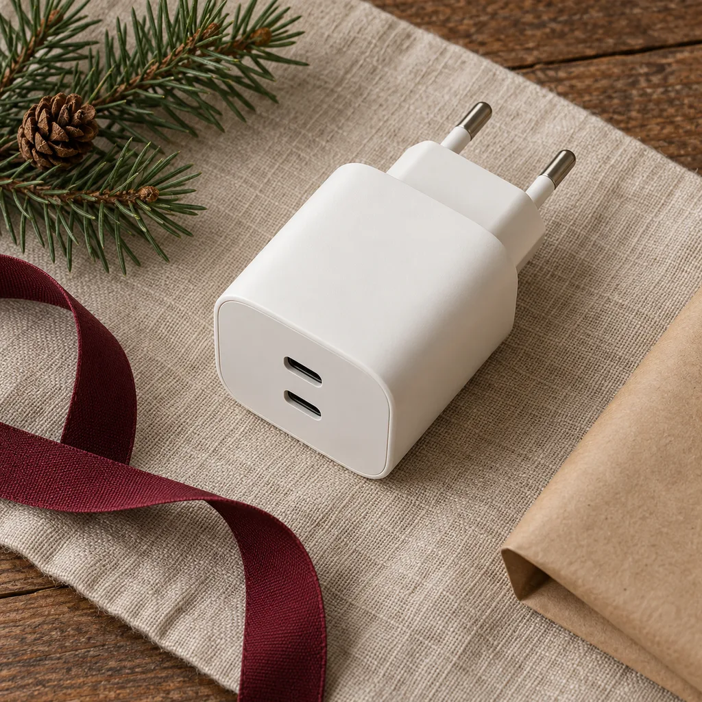 Representative photo-style image of high-speed usb-c power delivery charger — generated, not a specific product