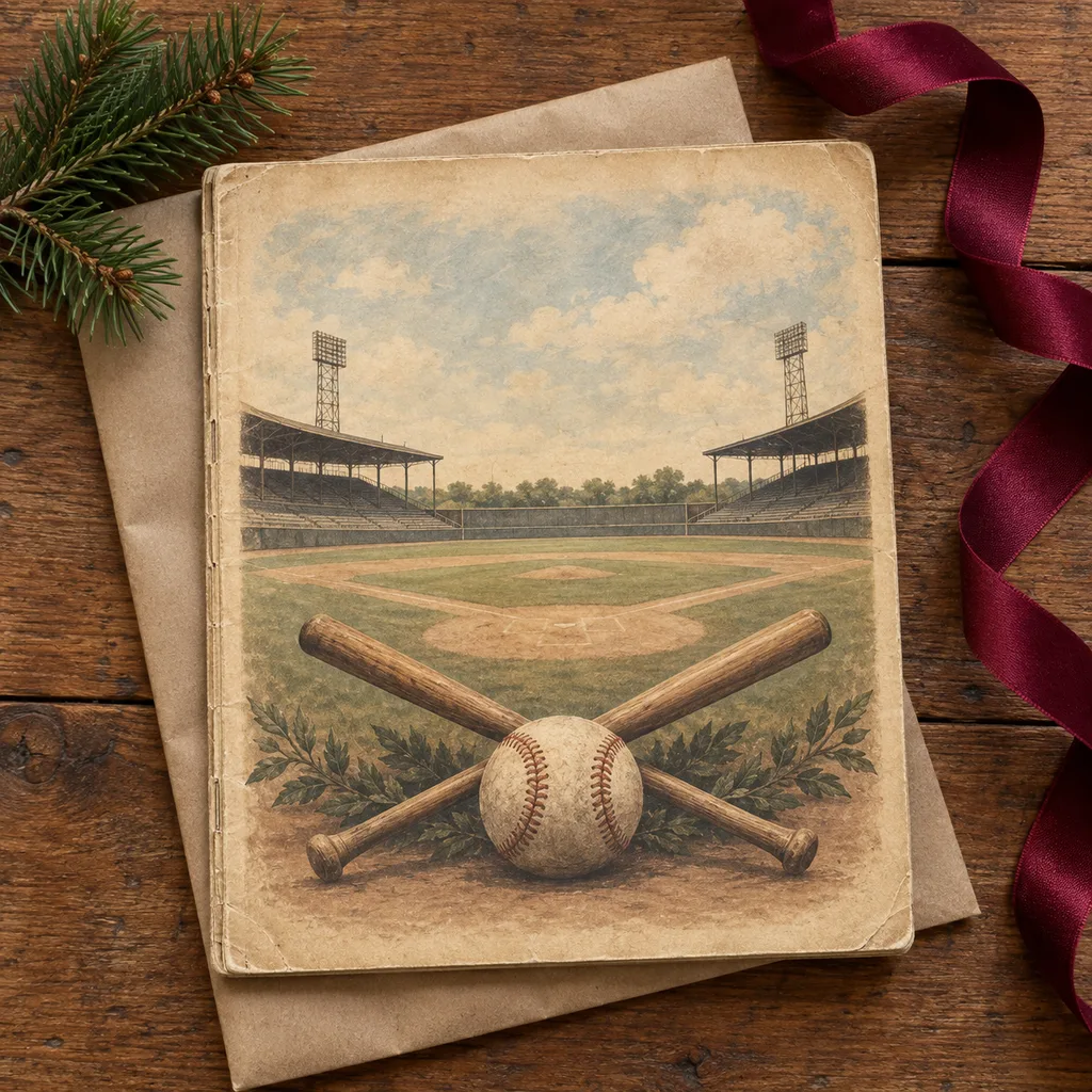 Representative photo-style image of historic sports event program — generated, not a specific product