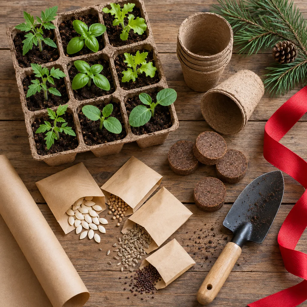 Representative photo-style image of home vegetable garden starter kit — generated, not a specific product