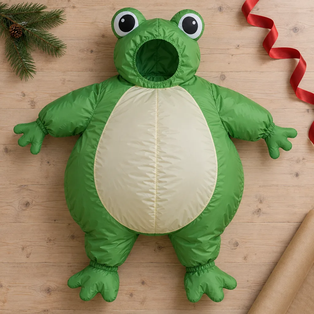 Representative photo-style image of humorous inflatable novelty outfit — generated, not a specific product