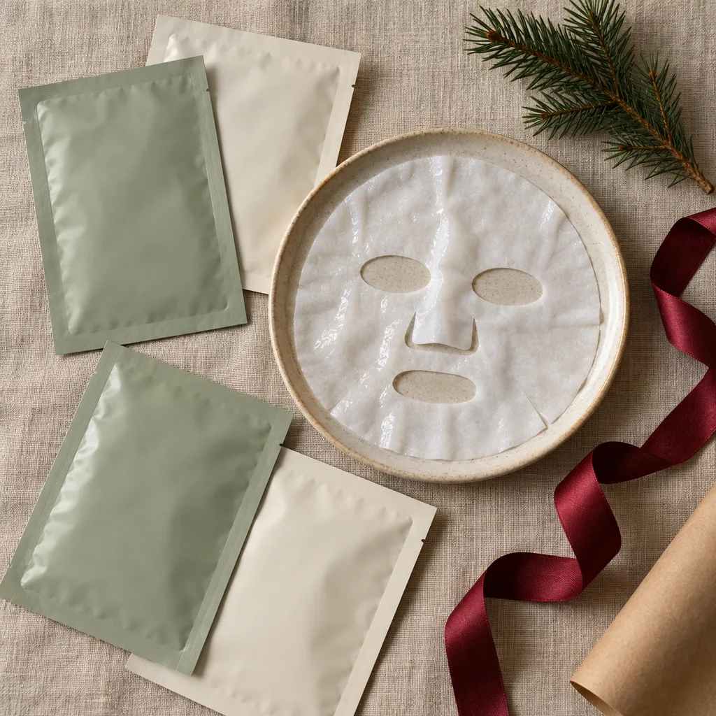Representative photo-style image of hydrating sheet mask collection — generated, not a specific product