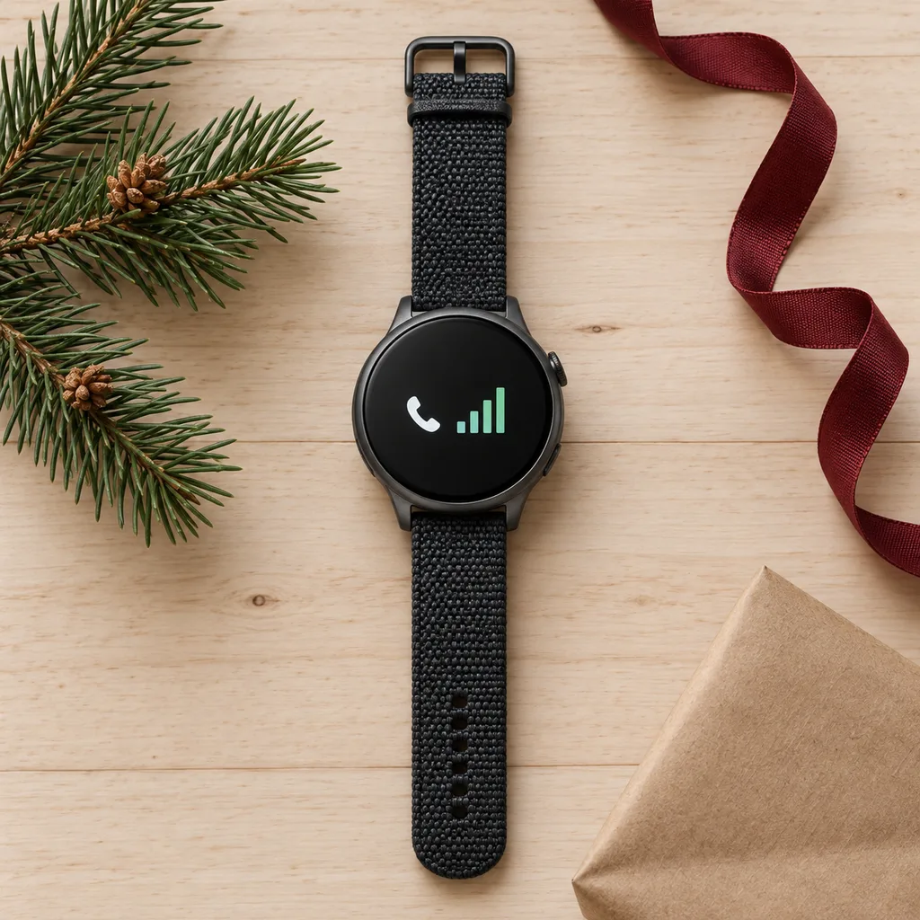 Representative photo-style image of independent cellular connectivity smart watch — generated, not a specific product