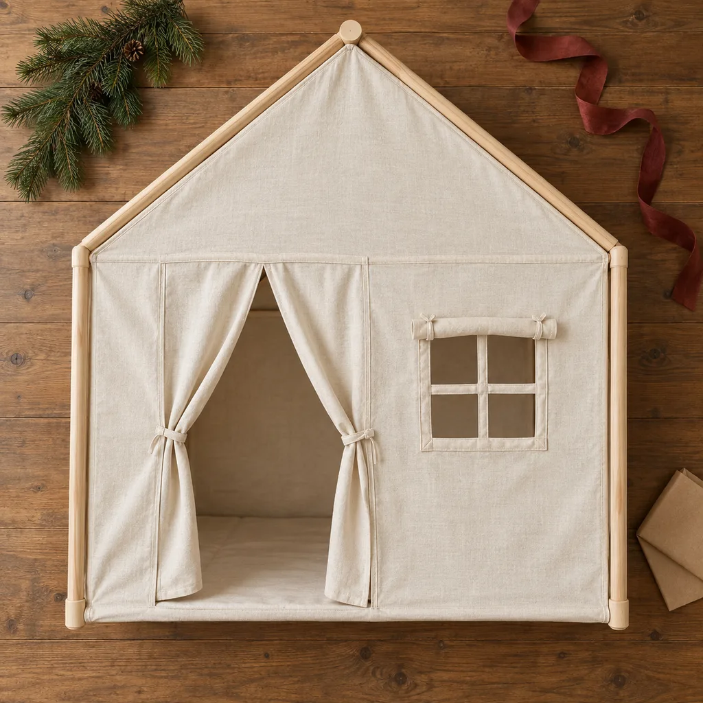 Representative photo-style image of indoor playhouse — generated, not a specific product