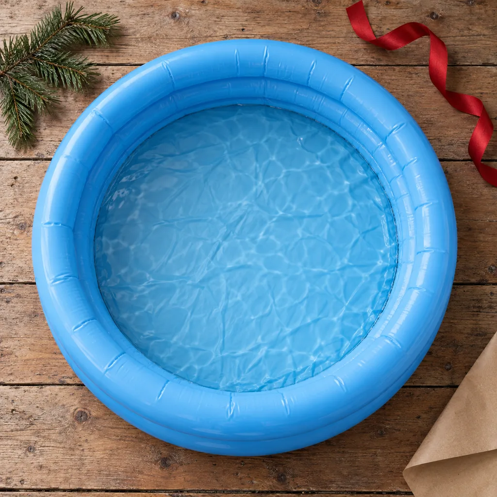 Representative photo-style image of inflatable kiddie pool — generated, not a specific product