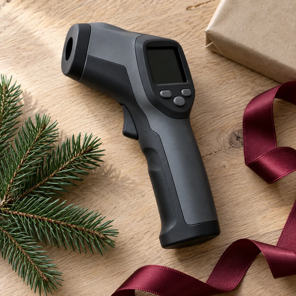 Representative photo-style image of infrared thermometer — generated, not a specific product