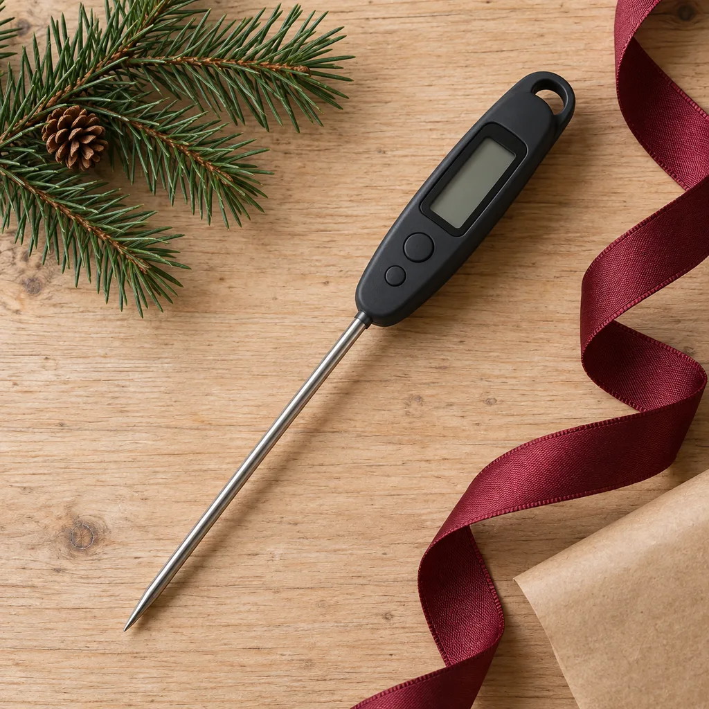 Representative photo-style image of digital instant read thermometer — generated, not a specific product