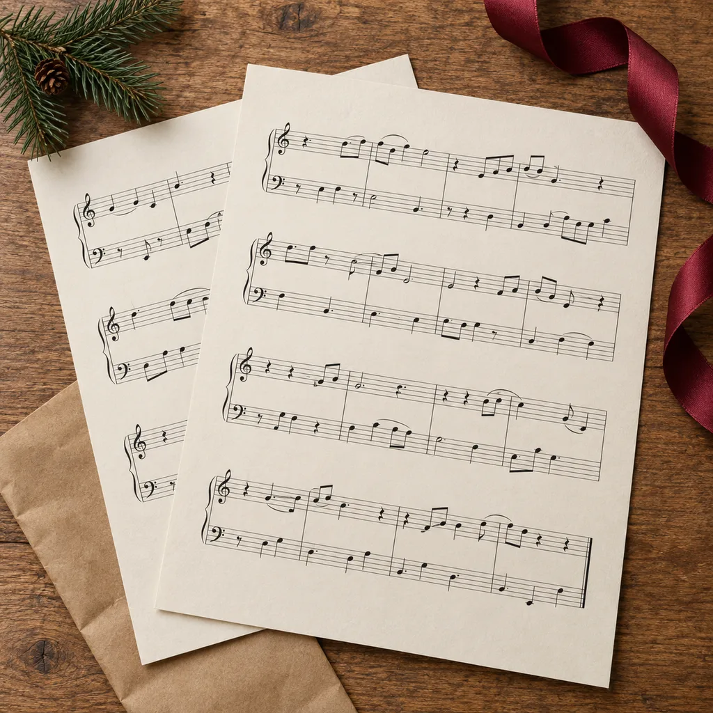 Representative photo-style image of instrumental duet sheet music — generated, not a specific product
