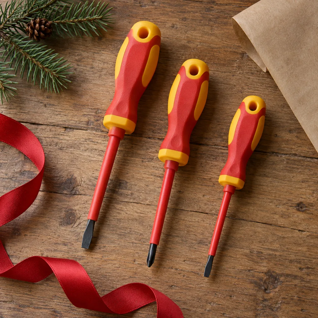 Representative photo-style image of insulated screwdrivers — generated, not a specific product