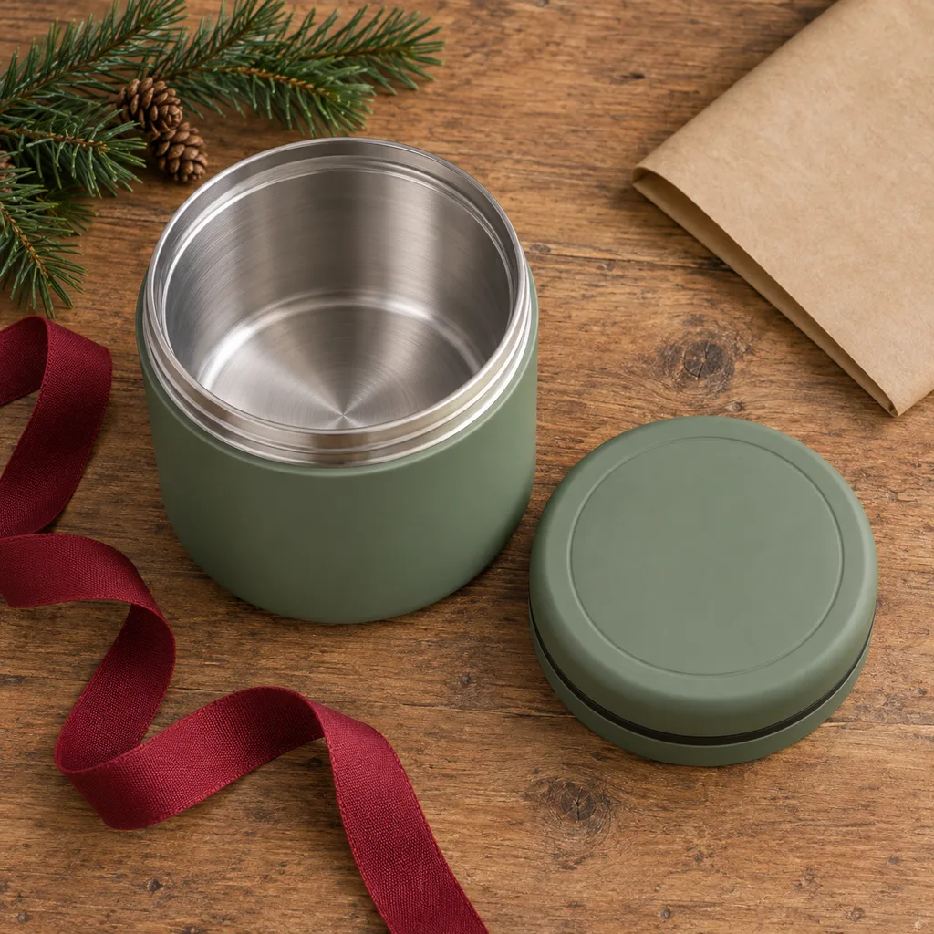 Representative photo-style image of insulated food storage container — generated, not a specific product