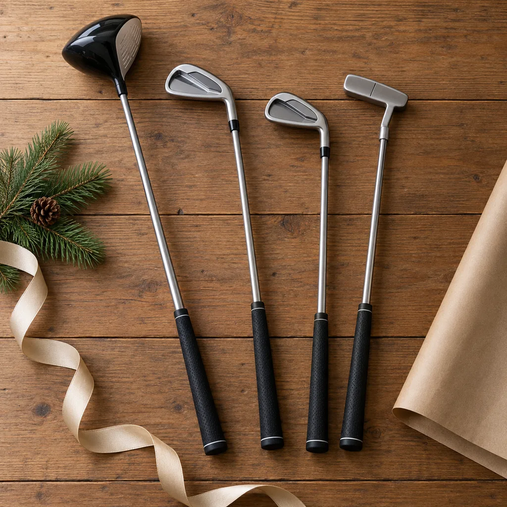 Representative photo-style image of junior beginner golf club set — generated, not a specific product