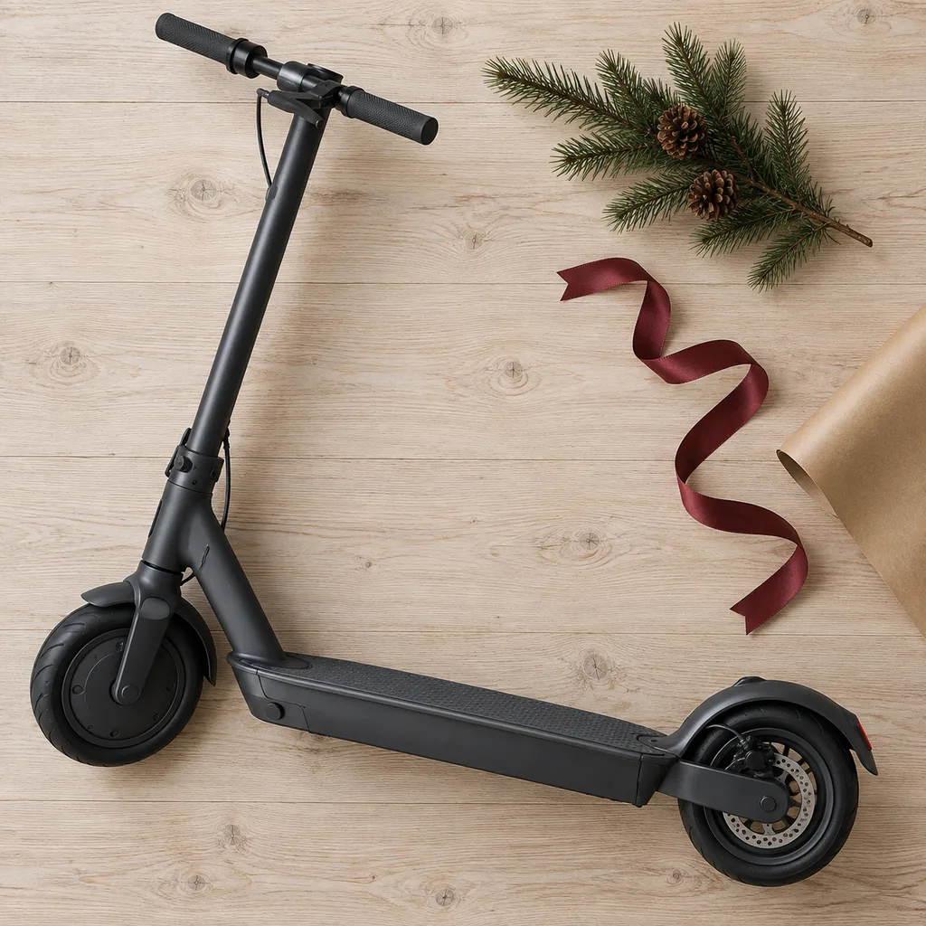 Representative photo-style image of electric ride on scooter — generated, not a specific product
